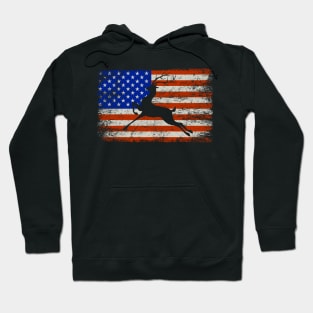 Deer Hunting American Flag Hoodie